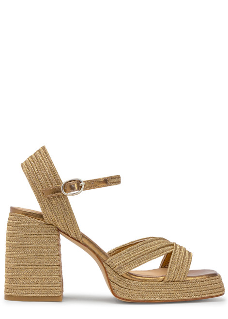 CASTAÑER-Valle metallic platform sandals