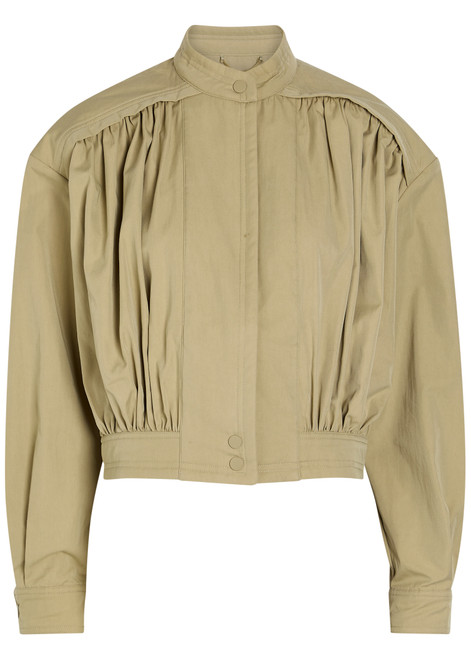RONNY KOBO-Ariah gathered cotton-blend poplin jacket