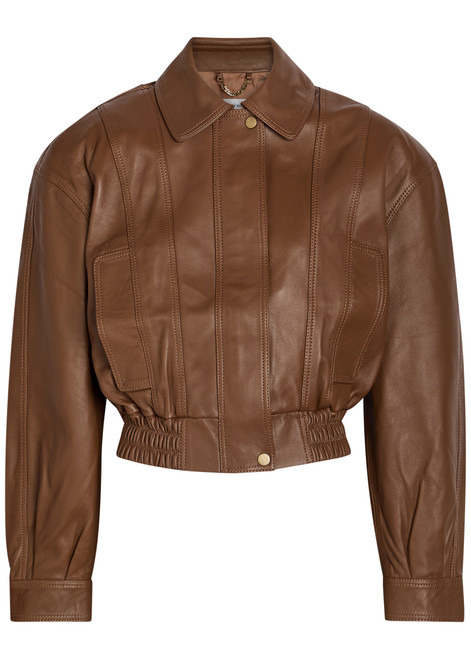 RONNY KOBO-Samson panelled leather jacket