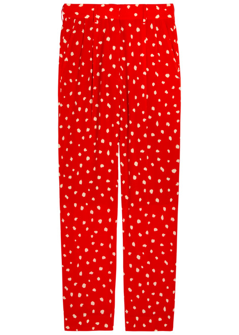 BLAZE MILANO-Fox polka-dot straight-leg silk trousers