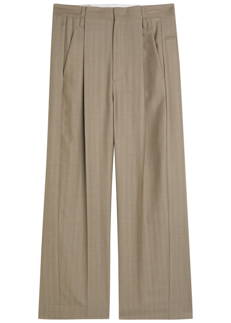 VICTORIA BECKHAM-Wide-leg wool trousers