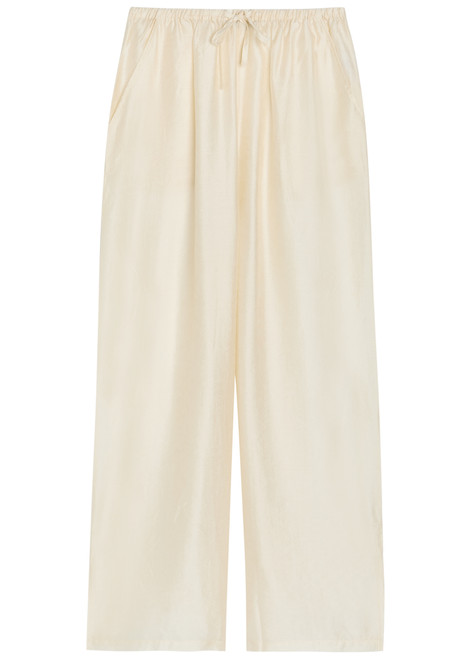 SOLAQUA-Giulia embroidered wide-leg trousers