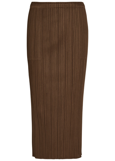 PLEATS PLEASE ISSEY MIYAKE-Pleated woven midi skirt