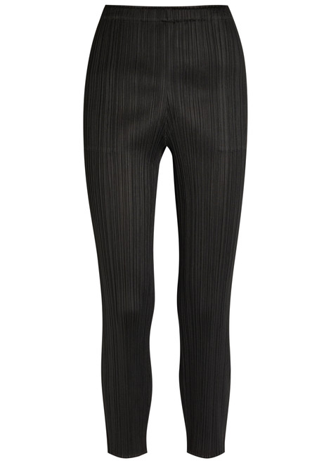 PLEATS PLEASE ISSEY MIYAKE-Pleated tapered-leg woven trousers