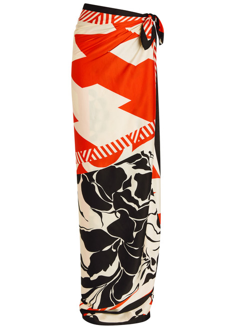 DRIES VAN NOTEN-Flara printed silk scarf 