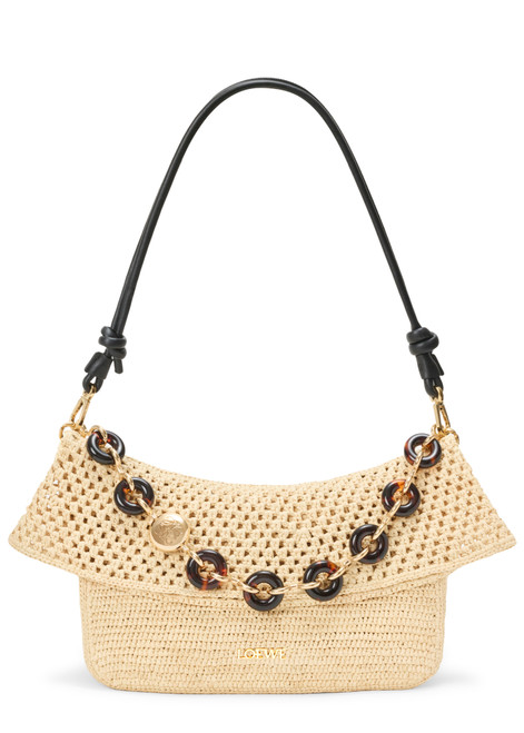 LOEWE-X Paula's Ibiza Ola medium raffia bag