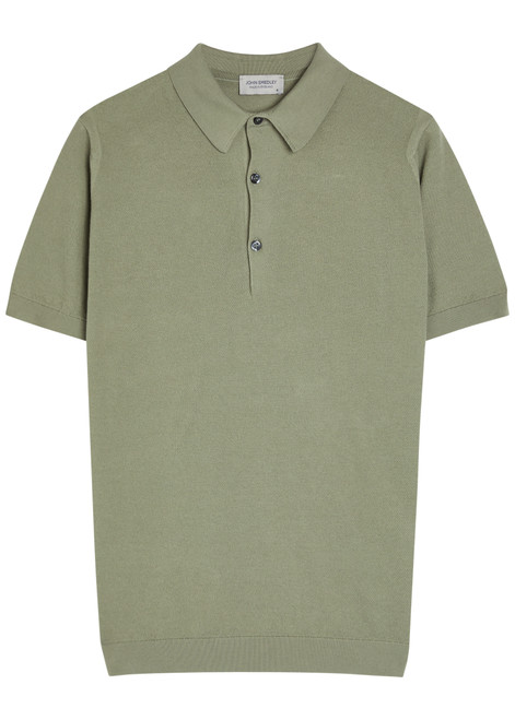 JOHN SMEDLEY-Roth fine-knit cotton polo shirt