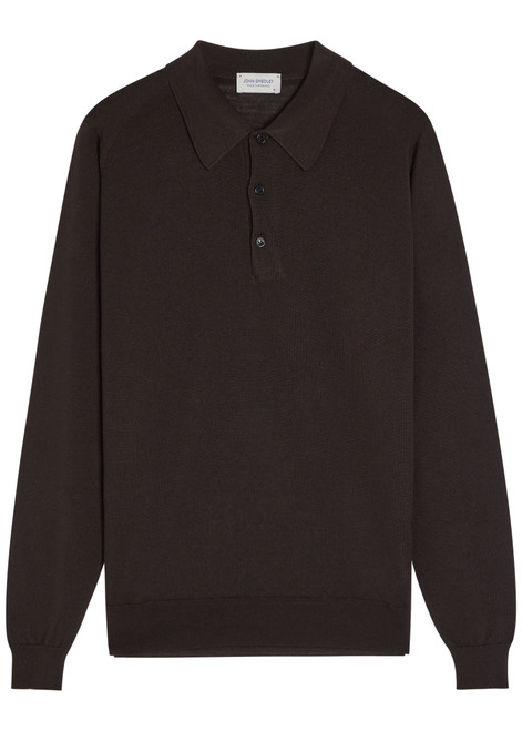 JOHN SMEDLEY-Caverhill merino wool polo shirt 