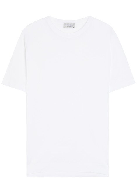 JOHN SMEDLEY-Lorca fine-knit cotton T-shirt