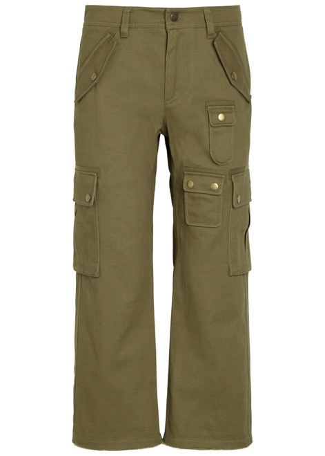 ISABEL MARANT-Josine twill cropped cargo trousers
