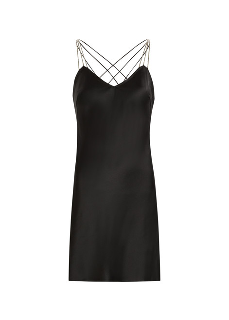ANNA OCTOBER-Ofelia embellished satin-crepe mini dress