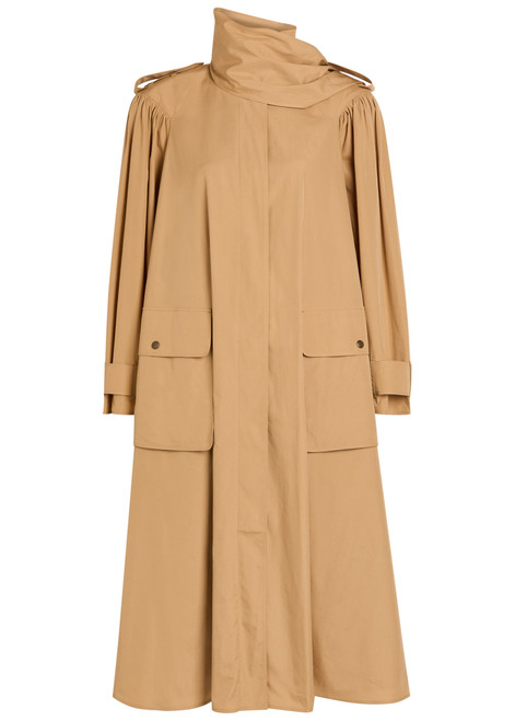 CHLOE-Scarf-effect cotton-poplin trench coat