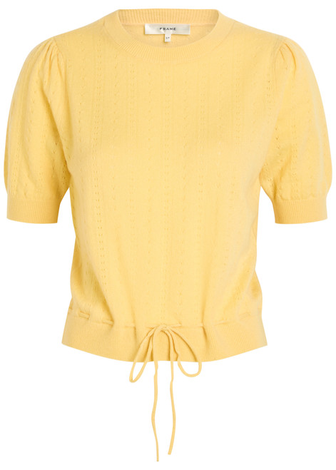 FRAME-Pointelle cashmere top