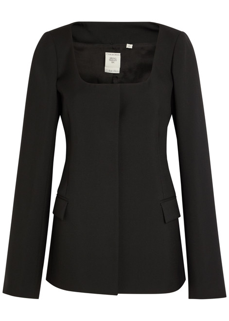 CALVIN KLEIN-Camille scoop-neck wool blazer