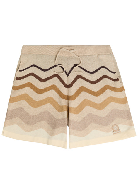SANDBANKS-Striped cotton shorts