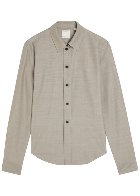 CALVIN KLEIN-Sophie wool and silk-blend shirt