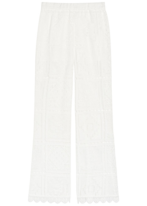 ZIMMERMANN-Aster embroidered lace trousers 