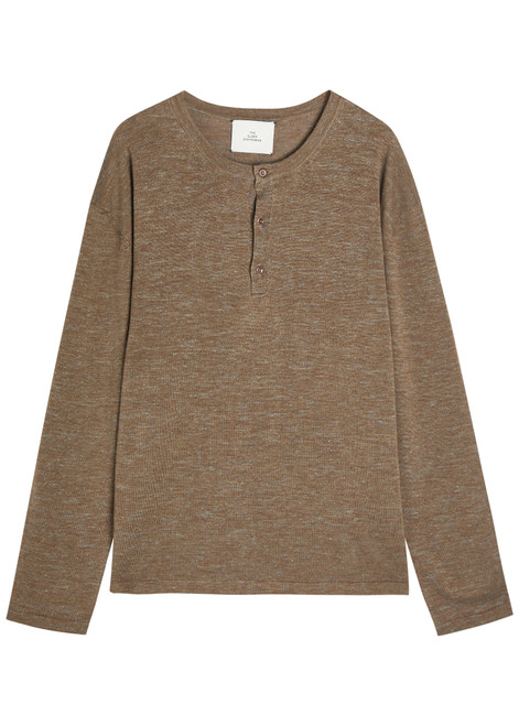 THE ELDER STATESMAN-Lenny round-neck wool-blend henley top
