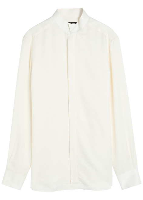 TOM FORD-Perforated silk shirt