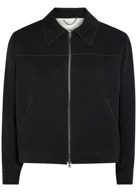 SECOND LAYER-Herman contrast-stitch twill jacket