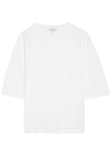 AGOLDE-Ellery lace-up cotton T-shirt