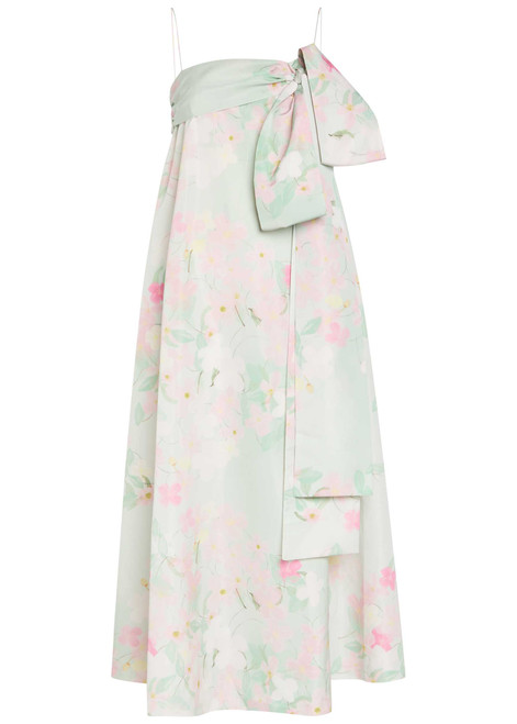 BERNADETTE-Bailey bow floral-print shell midi dress