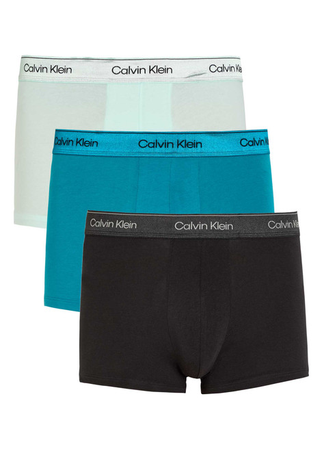 CALVIN KLEIN-Icon metallic stretch-cotton trunks - set of three