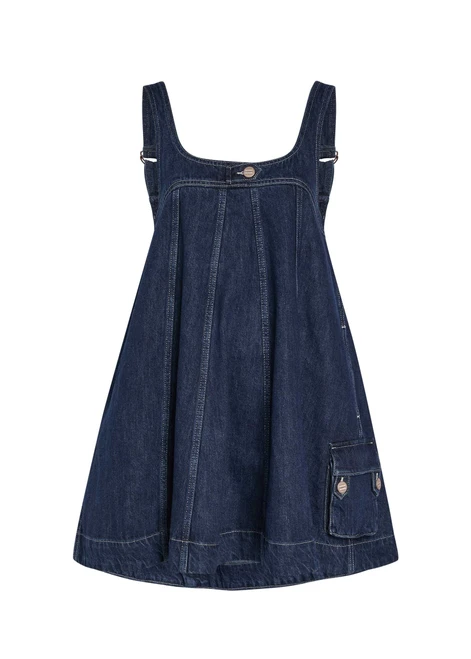 DAMSON MADDER-Immy panelled denim mini dress
