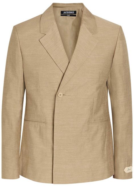 JACQUEMUS-La Veste Melo slubbed linen-blend blazer