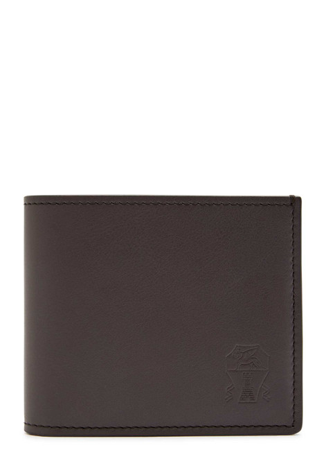 BRUNELLO CUCINELLI-Logo-debossed leather wallet
