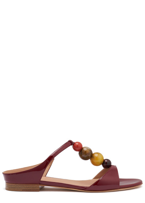 MALONE SOULIERS-Lena 10 beaded leather flat sandals