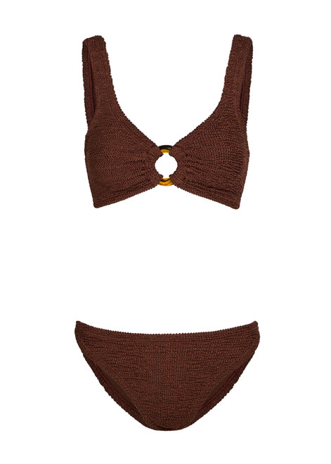 HUNZA G-Julia hoop crinkle bikini