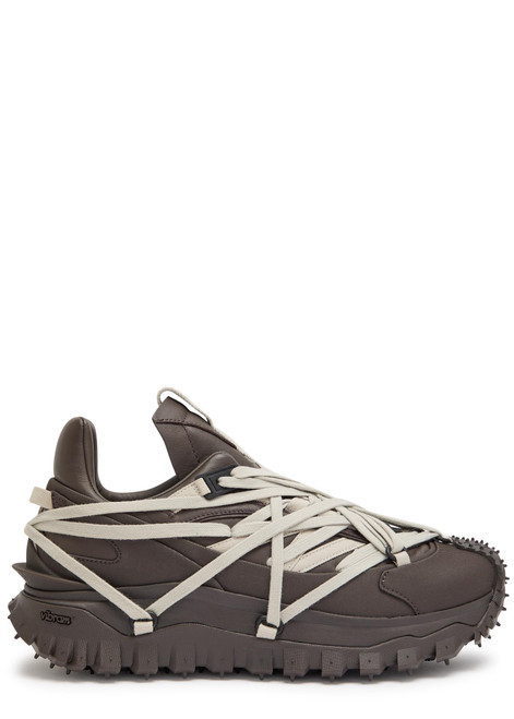 RICK OWENS-Trailgrip Megalace leather sneakers