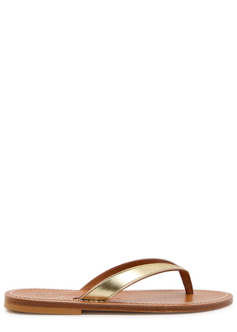 KJacques-Torino metallic leather flip flops