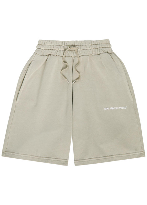MKI MIYUKI ZOKU-Uniform logo-print cotton-blend shorts