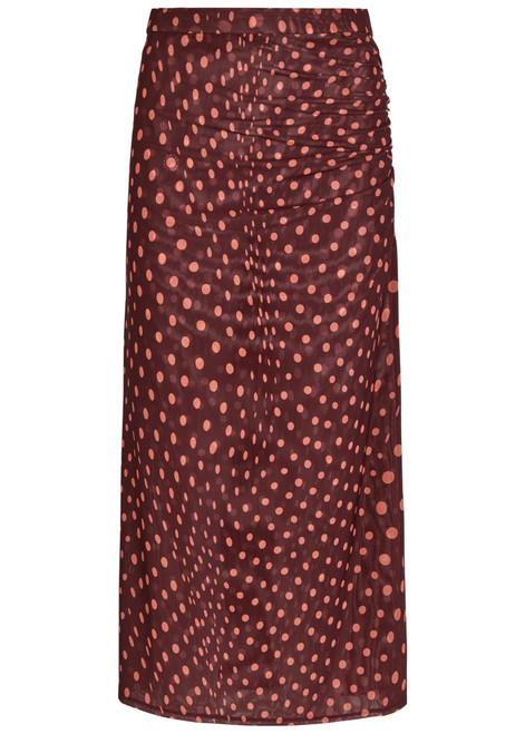 STELLA MCCARTNEY-Polka dot mesh midi skirt