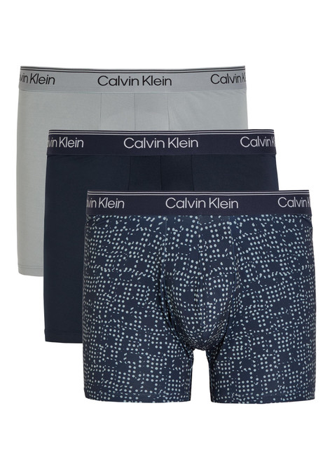 CALVIN KLEIN-Brushed stretch-microfibre trunks - set of three