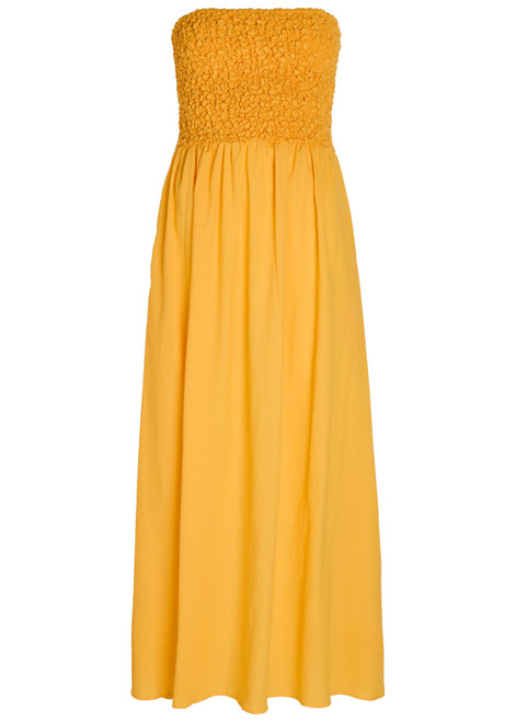 FAITHFULL THE BRAND-Orla strapless stretch-cotton midi dress