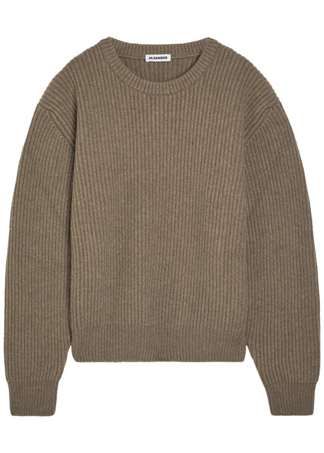 JIL SANDER-Ribbed-knit wool jumper