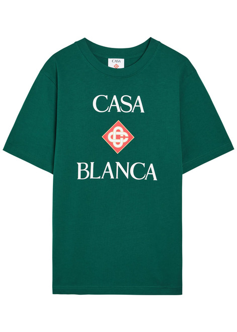 CASABLANCA-Logo-print cotton T-shirt