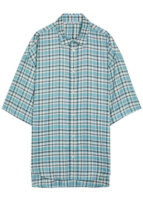 ACNE STUDIOS-Oversized checked woven shirt