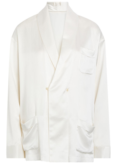 DELOS-Gilbert double-breasted silk jacket
