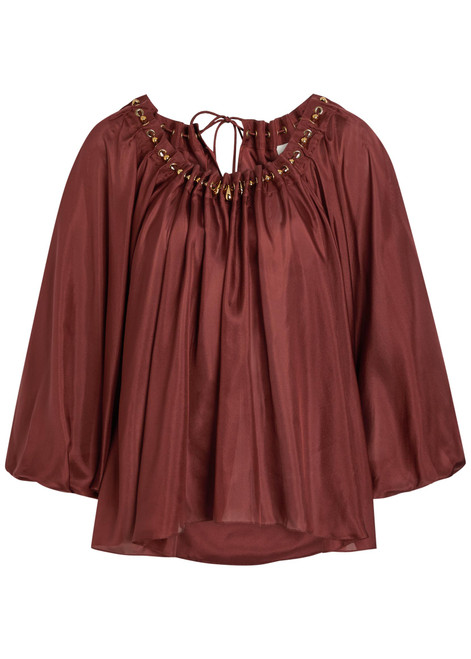 ZIMMERMANN-Aster gathered silk blouse