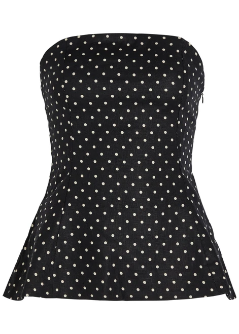 FAITHFULL THE BRAND-Petro polka dot linen top 
