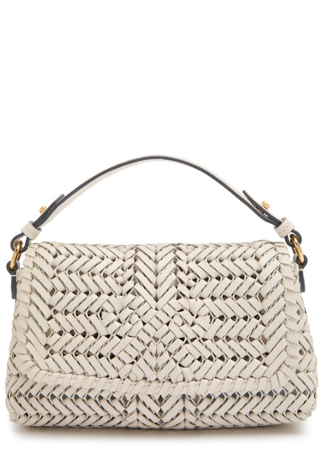 ANYA HINDMARCH-The Neeson woven leather cross-body bag