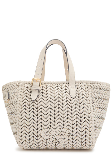 ANYA HINDMARCH-The Neeson small woven leather tote