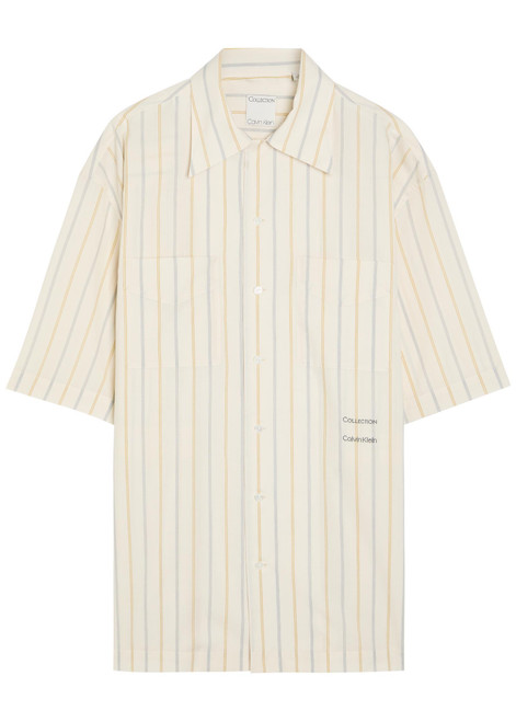CALVIN KLEIN-Nathaniel striped woven shirt