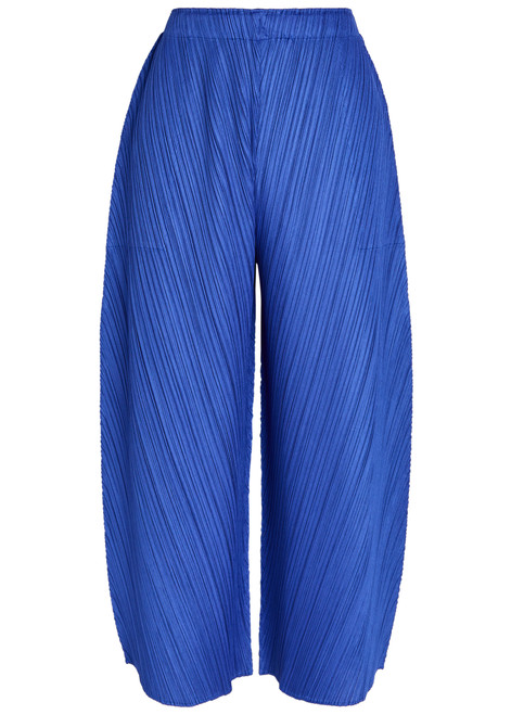 ISSEY MIYAKE PLEATS PLEASE -Pleated barrel-leg woven trousers