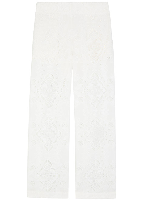 BORGO DE NOR-Joshua lace and embroidered trousers