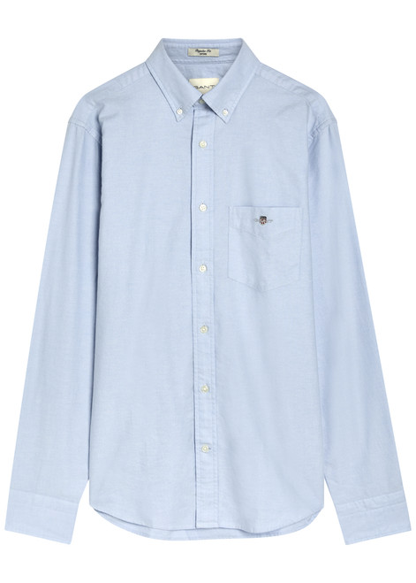 GANT-Logo-embroidered cotton Oxford shirt